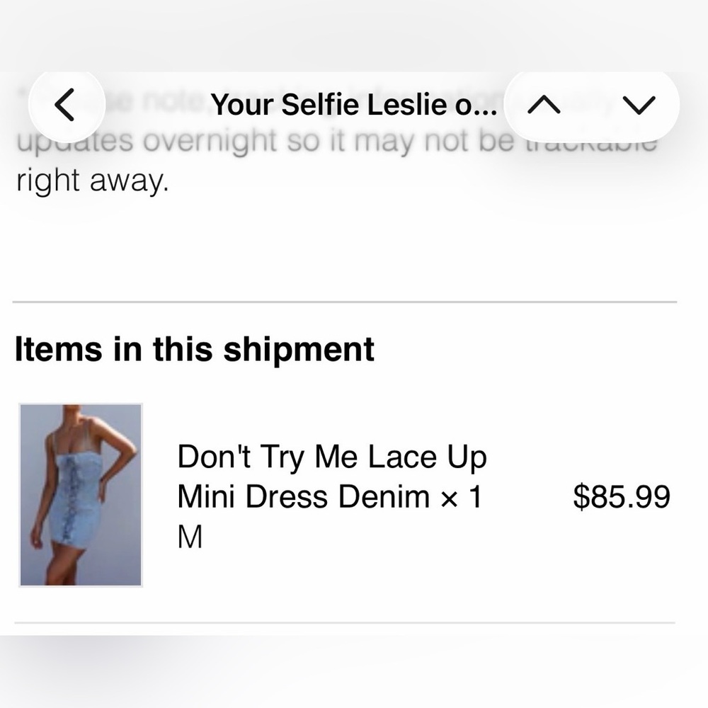 Selfie Leslie Denim Lace-Up Mini Dress - Picture 6 of 6
